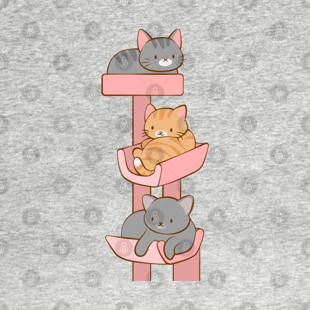 Kawaii Kitty Cat Tree by Irene Koh Studio